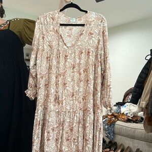 Brown And Cream Dress